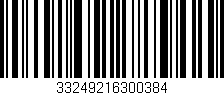 Código de barras (EAN, GTIN, SKU, ISBN): '33249216300384'