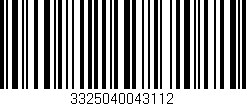 Código de barras (EAN, GTIN, SKU, ISBN): '3325040043112'