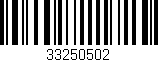 Código de barras (EAN, GTIN, SKU, ISBN): '33250502'