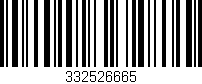 Código de barras (EAN, GTIN, SKU, ISBN): '332526665'