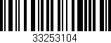 Código de barras (EAN, GTIN, SKU, ISBN): '33253104'