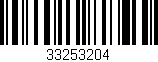 Código de barras (EAN, GTIN, SKU, ISBN): '33253204'