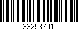 Código de barras (EAN, GTIN, SKU, ISBN): '33253701'