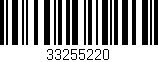 Código de barras (EAN, GTIN, SKU, ISBN): '33255220'