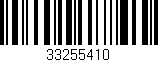 Código de barras (EAN, GTIN, SKU, ISBN): '33255410'
