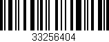 Código de barras (EAN, GTIN, SKU, ISBN): '33256404'