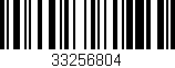 Código de barras (EAN, GTIN, SKU, ISBN): '33256804'
