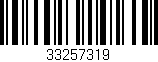 Código de barras (EAN, GTIN, SKU, ISBN): '33257319'