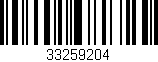 Código de barras (EAN, GTIN, SKU, ISBN): '33259204'