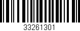 Código de barras (EAN, GTIN, SKU, ISBN): '33261301'