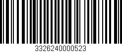 Código de barras (EAN, GTIN, SKU, ISBN): '3326240000523'