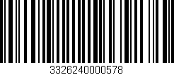 Código de barras (EAN, GTIN, SKU, ISBN): '3326240000578'