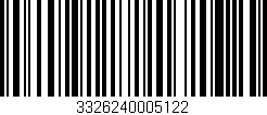 Código de barras (EAN, GTIN, SKU, ISBN): '3326240005122'