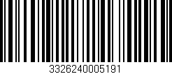 Código de barras (EAN, GTIN, SKU, ISBN): '3326240005191'