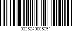 Código de barras (EAN, GTIN, SKU, ISBN): '3326240005351'