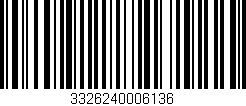 Código de barras (EAN, GTIN, SKU, ISBN): '3326240006136'