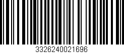 Código de barras (EAN, GTIN, SKU, ISBN): '3326240021696'