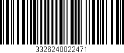 Código de barras (EAN, GTIN, SKU, ISBN): '3326240022471'