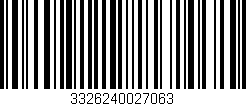 Código de barras (EAN, GTIN, SKU, ISBN): '3326240027063'