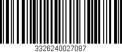 Código de barras (EAN, GTIN, SKU, ISBN): '3326240027087'
