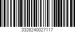 Código de barras (EAN, GTIN, SKU, ISBN): '3326240027117'