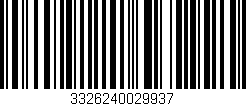 Código de barras (EAN, GTIN, SKU, ISBN): '3326240029937'