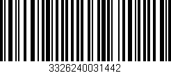 Código de barras (EAN, GTIN, SKU, ISBN): '3326240031442'