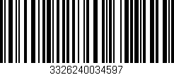 Código de barras (EAN, GTIN, SKU, ISBN): '3326240034597'