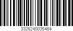 Código de barras (EAN, GTIN, SKU, ISBN): '3326240035464'