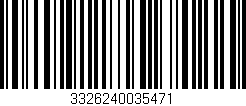 Código de barras (EAN, GTIN, SKU, ISBN): '3326240035471'