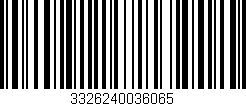Código de barras (EAN, GTIN, SKU, ISBN): '3326240036065'