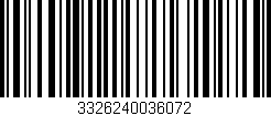 Código de barras (EAN, GTIN, SKU, ISBN): '3326240036072'