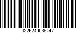 Código de barras (EAN, GTIN, SKU, ISBN): '3326240036447'