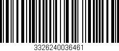 Código de barras (EAN, GTIN, SKU, ISBN): '3326240036461'