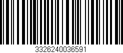 Código de barras (EAN, GTIN, SKU, ISBN): '3326240036591'
