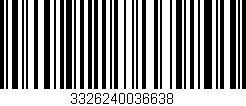 Código de barras (EAN, GTIN, SKU, ISBN): '3326240036638'