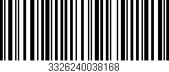 Código de barras (EAN, GTIN, SKU, ISBN): '3326240038168'