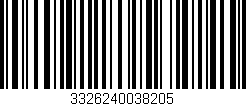 Código de barras (EAN, GTIN, SKU, ISBN): '3326240038205'
