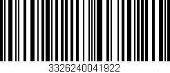 Código de barras (EAN, GTIN, SKU, ISBN): '3326240041922'