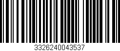 Código de barras (EAN, GTIN, SKU, ISBN): '3326240043537'