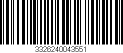 Código de barras (EAN, GTIN, SKU, ISBN): '3326240043551'