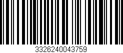 Código de barras (EAN, GTIN, SKU, ISBN): '3326240043759'
