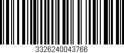 Código de barras (EAN, GTIN, SKU, ISBN): '3326240043766'