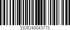 Código de barras (EAN, GTIN, SKU, ISBN): '3326240043773'