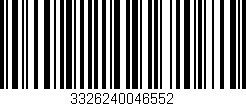 Código de barras (EAN, GTIN, SKU, ISBN): '3326240046552'