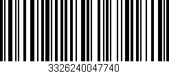 Código de barras (EAN, GTIN, SKU, ISBN): '3326240047740'