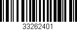Código de barras (EAN, GTIN, SKU, ISBN): '33262401'