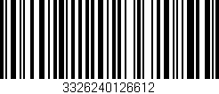 Código de barras (EAN, GTIN, SKU, ISBN): '3326240126612'