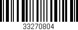 Código de barras (EAN, GTIN, SKU, ISBN): '33270804'