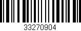Código de barras (EAN, GTIN, SKU, ISBN): '33270904'
